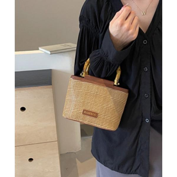 ショルダーバッグ バッグ 2way バンブーハンドル ショルダーバッグ ハンドバッグ レディース