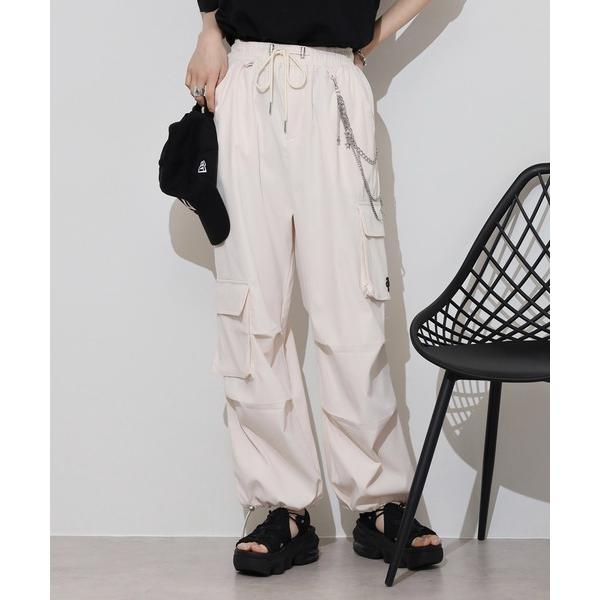カーゴパンツ .works チェーン付カーゴポケパンツ レディース