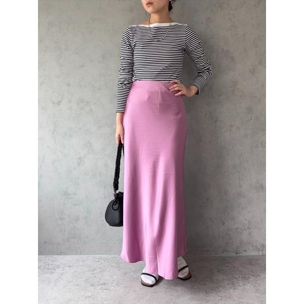スカート サテンロングスカート