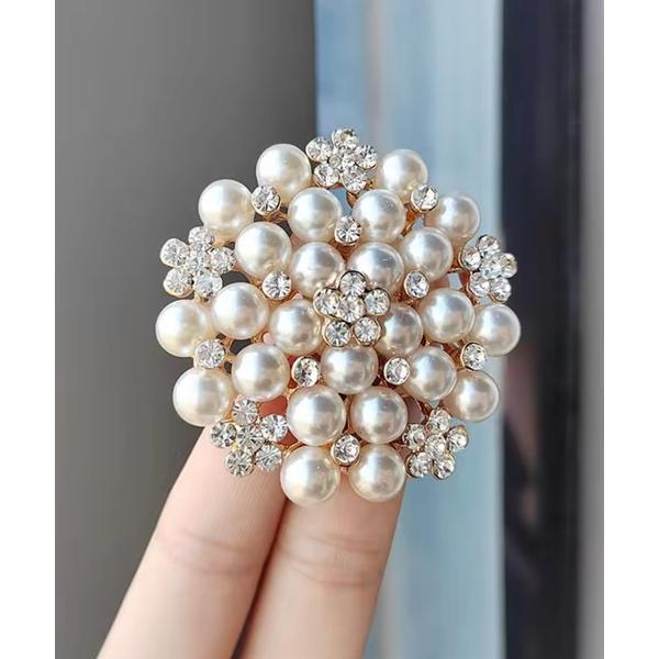 ブローチ FReePLACe/パール ビジュー ブローチ R0091 レディース