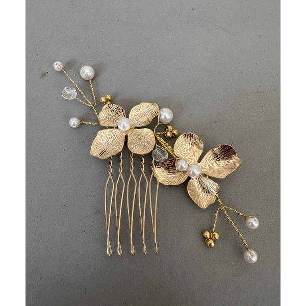 ヘアピン 花モチーフヘアコーム