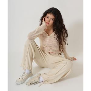 ニット セーター ヘンリーネック シアーニットプルオーバー TINA：JOJUN レディース