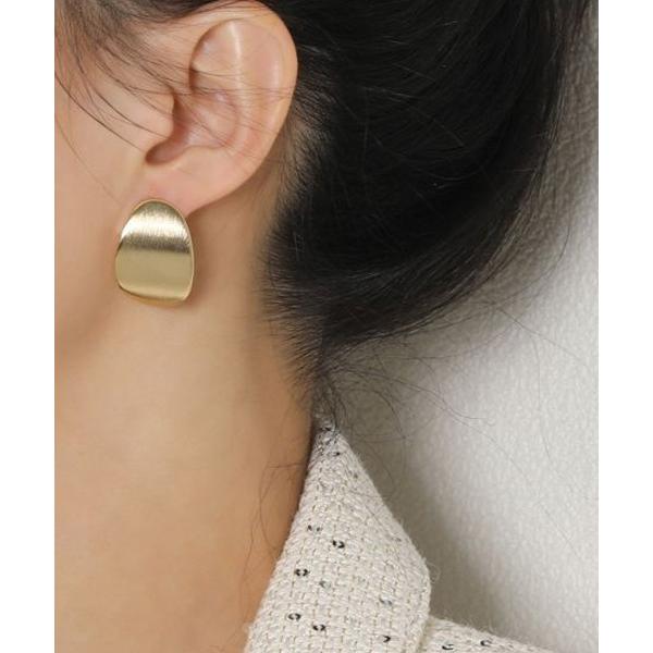 ピアス ラウンドプレートピアス レディース