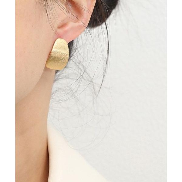 ピアス スクエアカーブプレートピアス レディース