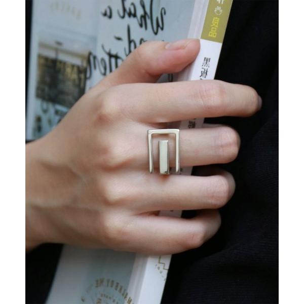 指輪 リング ワイドスクエアオープンリング レディース