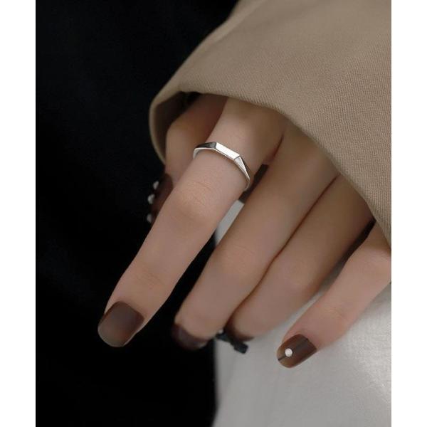 指輪 リング 多角形スクエアデザインリング レディース