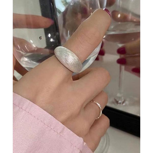 指輪 リング ゴージャス艶消しボリュームリング レディース