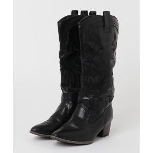 「chumchum」 ウェスタンブーツ M ブラック レディース