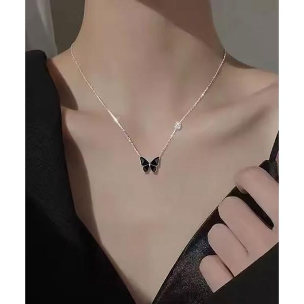 ネックレス 「float」バタフライ モチーフ ネックレス レディース