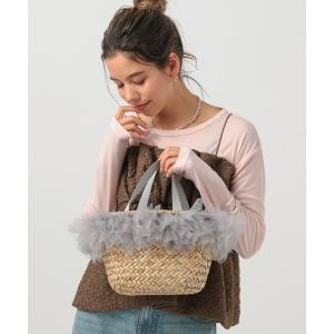 かごバッグ カゴバッグ 「kakatoo(カカトゥ)」チュールフリンジカゴバッグ