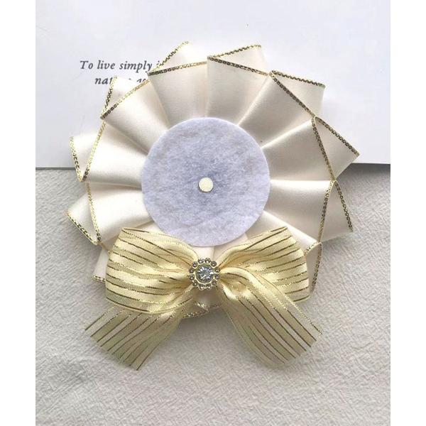 ブローチ リボンロゼット レディース