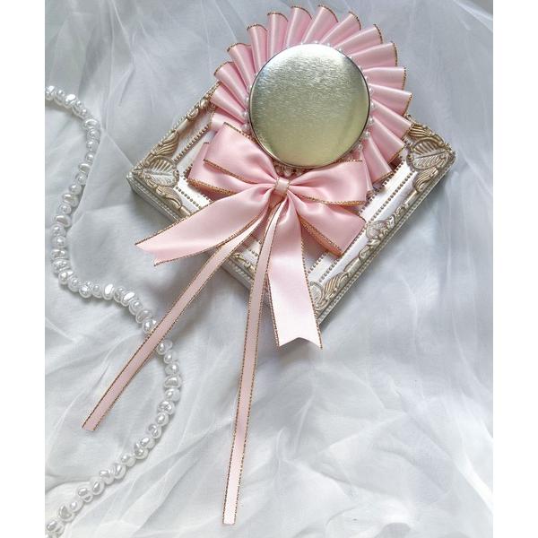 ポーチ シンプルリボンロゼット レディース