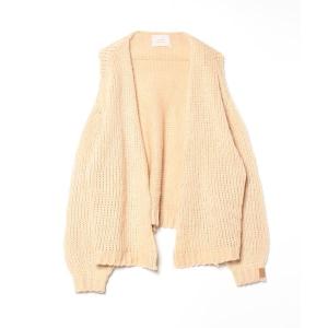 「muguet」 ニットカーディガン - ベージュ レディース