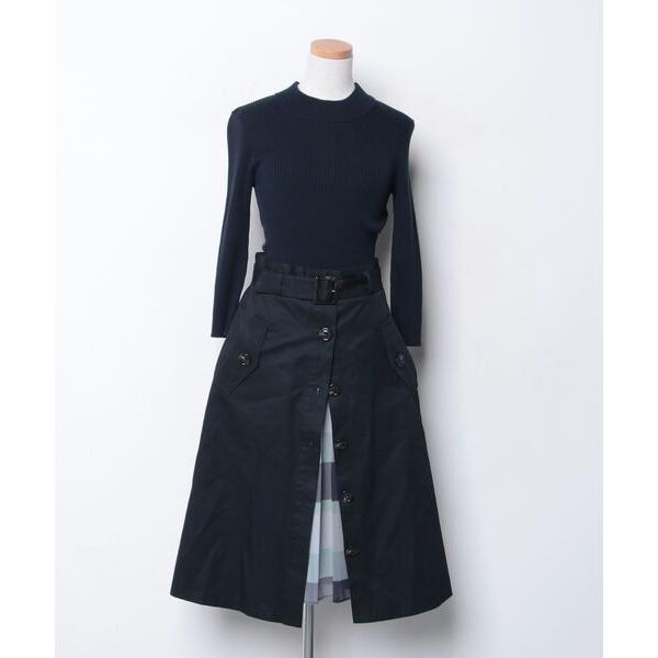 「BLUE LABEL CRESTBRIDGE」 ドッキングワンピース 36 ブラック レディース