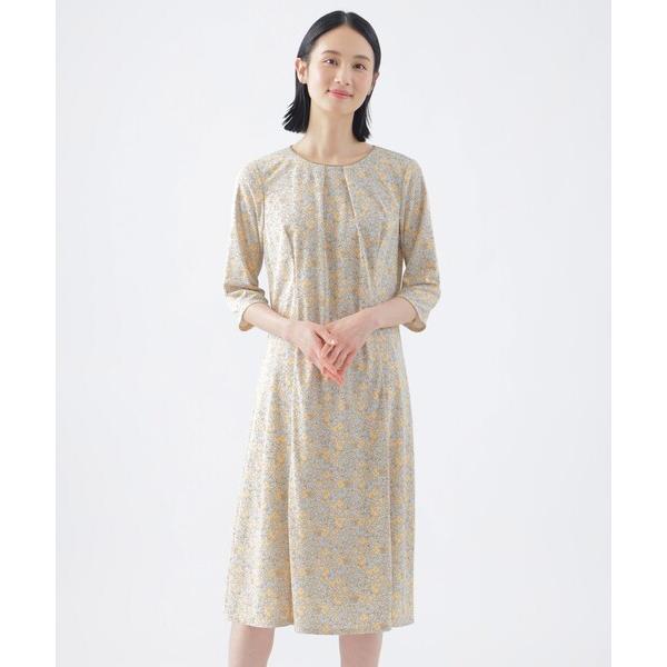 ワンピース 「吸水速乾」「接触冷感」「UV対策」「ウォッシャブル」カモフラワーエアファインワンピース