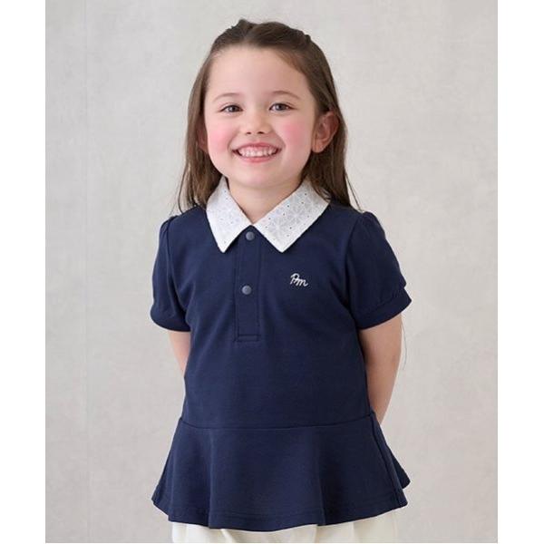 ポロシャツ 「リンク」ペプラムポロシャツ(キッズ) キッズ 子供服 女の子