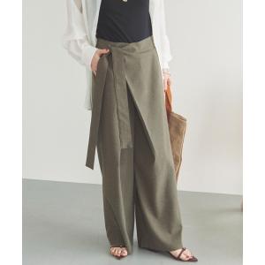 パンツ ラップワイドパンツ レディース