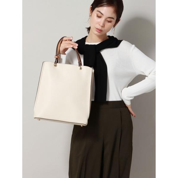 トートバッグ 縦型トートバッグ フェイクレザー レディース