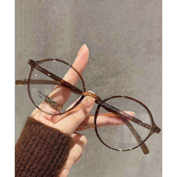 伊達メガネ メガネ 眼鏡 ラウンドフレームメガネ 伊達めがね ファッションレンズ レディース