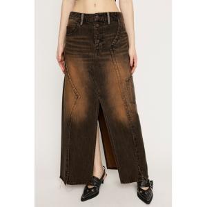 SLY（スライ） デニムスカート L/W OVER DYE PLEATS M/SK ローウエスト