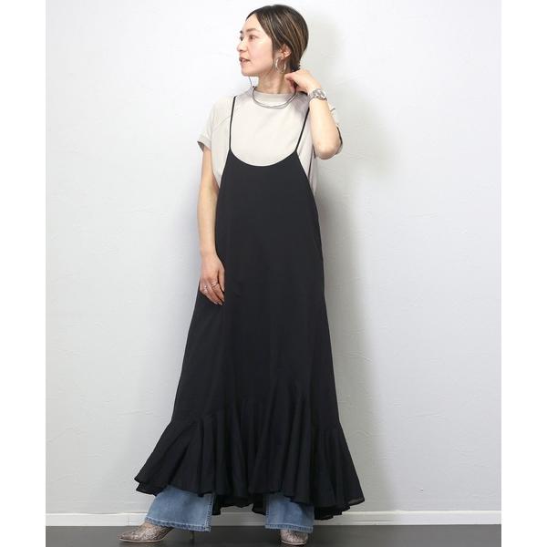 ワンピース 綿ボイルランダムヘムキャミソールワンピース