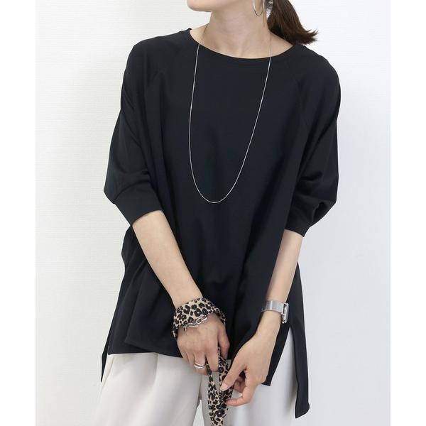 tシャツ シルケットスムースラグランワイドプルオーバー レディース
