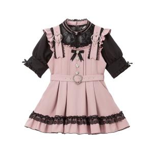 ワンピース ハートチョーカーベルトレースワンピースの商品画像