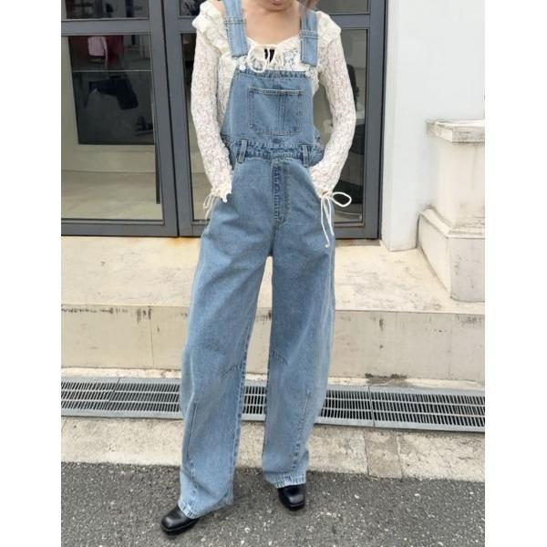 サロペット オーバーオール 「ZOZOTOWN限定」「低身長/高身長サイズ有」コットンデニムバレルレ...