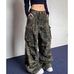 カーゴパンツ 「CANVAS+」ミリタリールーズカーゴパンツ レディース