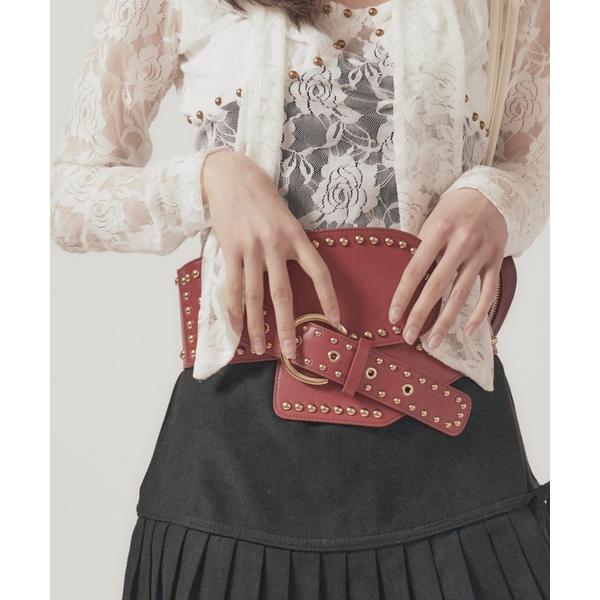 ベルト Wide studs Belt / ワイドスタッズベルト 夏物 夏服 レディース