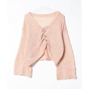 「muguet」 ニットカーディガン FREE ピンク レディース