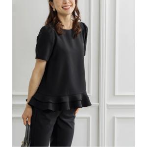 ブラウス シャツ 半袖 「SONO/ソーノ」「SONO NAVY/ソーノネイビー」ミニティアードレディブラウス レディース