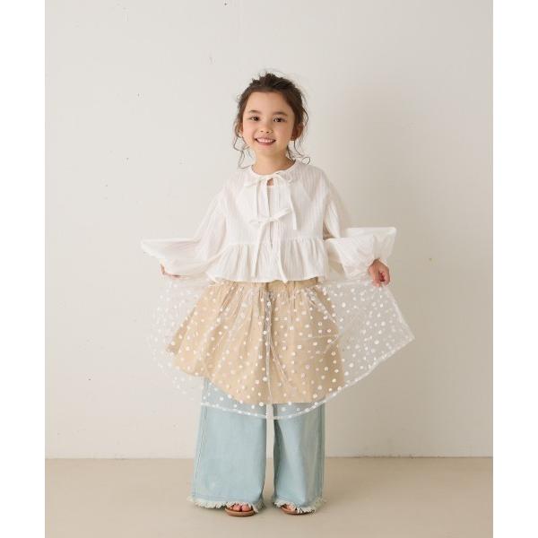 スカート 花柄チュール切り替えスカート キッズ 子供服 女の子