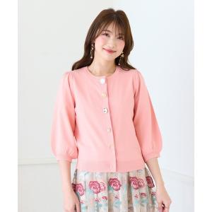 カーディガン ビジューボタンカーディガン レディース