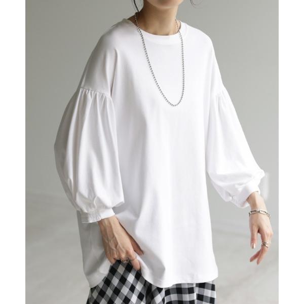 tシャツ ぽわん袖カットソー 着心地抜群 レディース