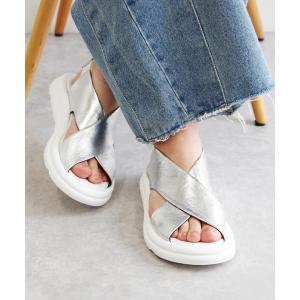 サンダル BUENO （ブエノ） / 本革 クロスベルト レザーサンダル A2603 レディース