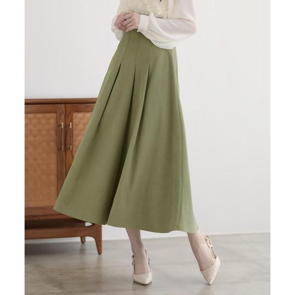 スカート サイドアジャスターフレアタックスカート