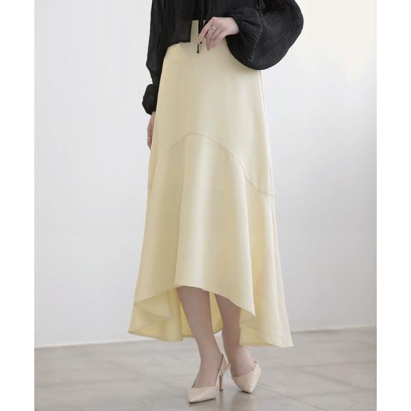 スカート イレギュラーヘムフレアスカート