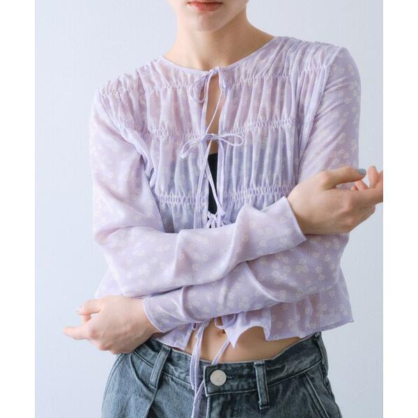 ブラウス シャツ petit flower ribbon blouse レディース