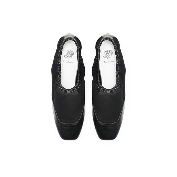 パンプス ギャザー ネット フラットパンプス