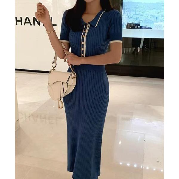 ワンピース ポロニットワンピース