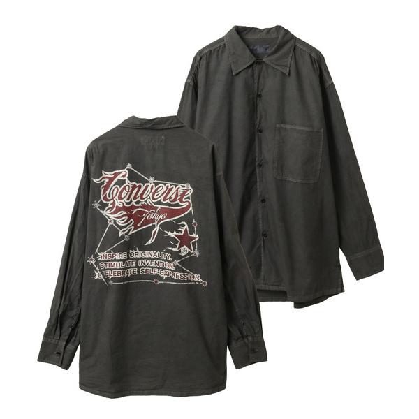 ブラウス シャツ PIGMENT DYE CONSTELLATION BACK PRINT SHIR...