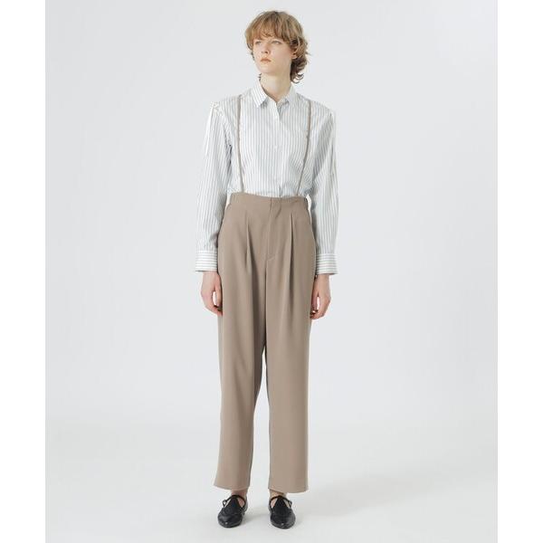 スラックス パンツ サスペンダーパンツ レディース