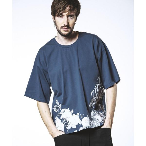 tシャツ 「NO ID.」FLOWER Print Big T-Shirt / FLOWER プリン...