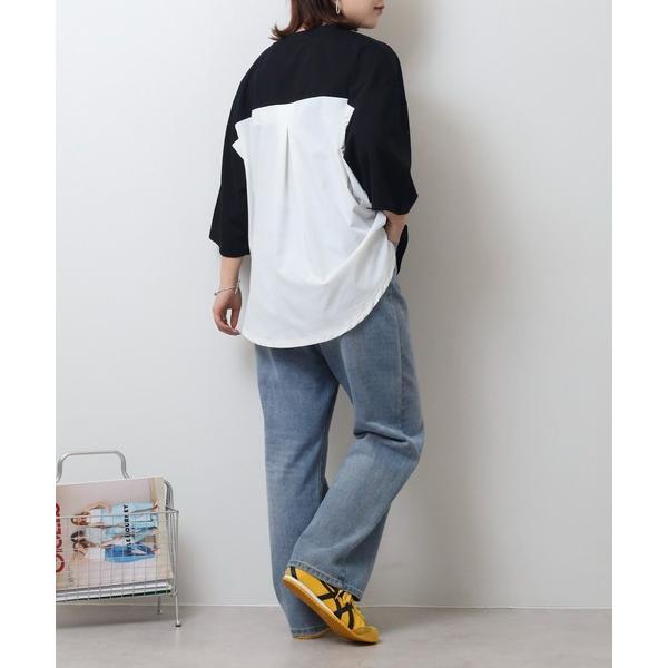 tシャツ 吸水速乾　UVカット　ストレッチ　ワイドシルエット　梨地　カットジョーゼット　デザイン　布...