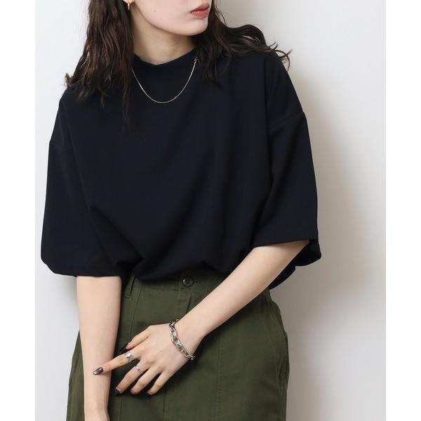 tシャツ 吸水速乾　UVカット　ストレッチ　ワイドシルエット　梨地　カットジョーゼット　デザイン　モ...