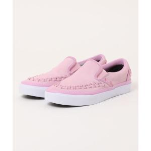 スニーカー VANS ヴァンズ SLIP ON スリッポン V98CF I.LACE PINK/WHITE メンズ