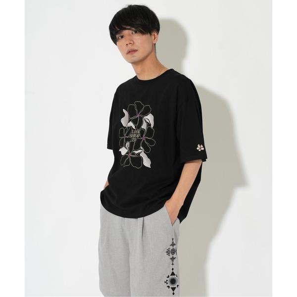 tシャツ ATELANE/アテレーン アニマル フラワー JAPAN バックプリント ワンポイント　...