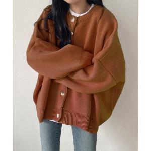 「AMOUR BOX」 ニットカーディガン MEDIUM キャメル レディース