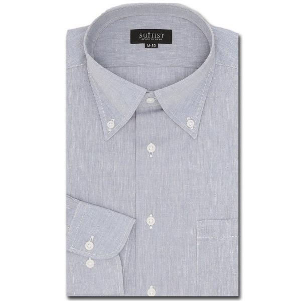 フォーマル シャツ 「吸水速乾 クールマックス」スーティスト リネン混 ボタンダウン ビジネスドレス...